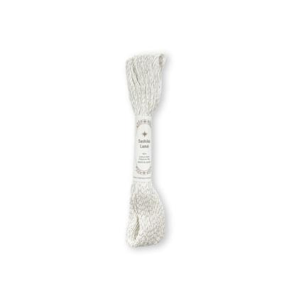 FIL SASHIKO LAME UNI - COL SL1 - BLANC - LOT 6 ECH. DE 40 M