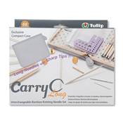 SET AIGUILLES A TRICOTER INTERCH. EN BAMBOU CARRYC LONG - TULIP