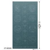 COUPON PANNEAU 61X108 CM TSUMUGI B2506 GRIS VERT IMPRIME 