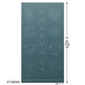 COUPON PANNEAU 61X108 CM TSUMUGI B2506 GRIS VERT IMPRIME 