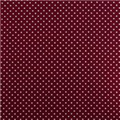 TISSU A POIS - ROUGE - 112 CM - 100% COTON - MINI 5 METRES