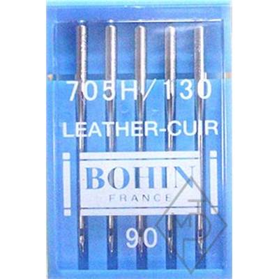 AIGUILLES MACHINE BOHIN TALON PLAT - CUIR AM705 90 - ETUI DE 5