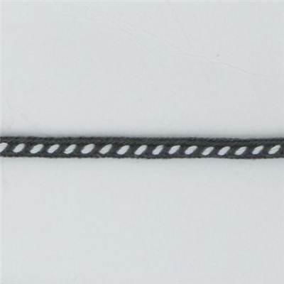 CORDELETTE POINTILLE COTON GRIS - ECRU - LA BOBINE DE 10 M