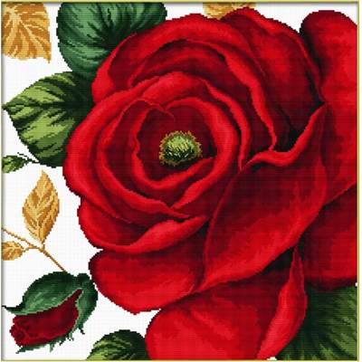 NO COUNT CROSS STITCH - ROSE