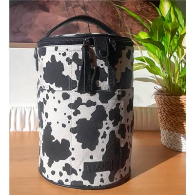 SAC DE RANGEMENT EN TISSU POUR LE TRICOT MUUD - SATURN XL - COW PRINT