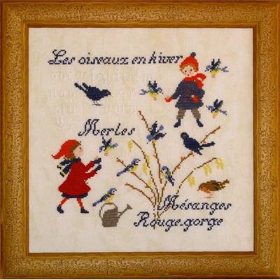 DIAGRAMME POINT DE CROIX ABC COLLECTION - OISEAUX EN HIVER