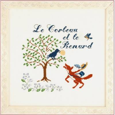 DIAGRAMME POINT DE CROIX ABC COLLECTION- LE CORBEAU ET LE RENARD COUL