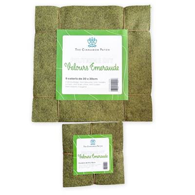 PACK XL EMERAUDE - 9 COLORIS DE FEUTRINE 30x30cm EN CAMAIEUX