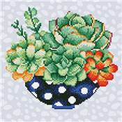 KIT DIAMOND ART INTERMEDIAIRE - POT DE SUCCULENTES