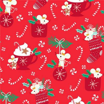 TISSU DASHWOOD STUDIO - COSY CHRISTMAS 2265 - COTON - 110 CM