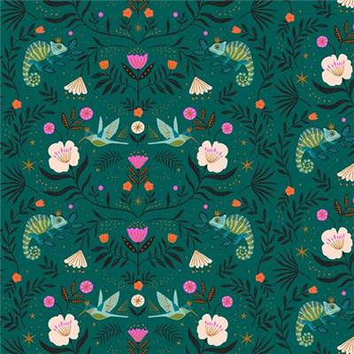 TISSU DASHWOOD STUDIO - JUNGLE LUXE 2236 - COTON+METAL - 110 CM 