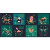 TISSU DASHWOOD STUDIO - JUNGLE LUXE 2238 - COTON+METAL - 110 CM 
