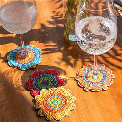 KIT BRODERIE DIAMANT 4 SOUS-VERRES - HIPPY BRIGHTS
