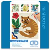 KIT BRODERIE DIAMANT MINI DOTZ - I LOVE CATS - PACK 4 DESSINS