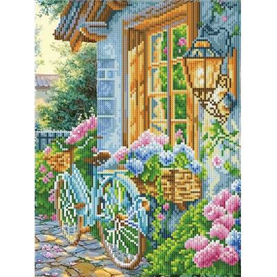 KIT BRODERIE DIAMANT DOTZ - FRENCH COUNTRY BLOOMS AVEC CADRE