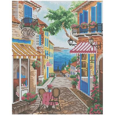 KIT BRODERIE DIAMANT DOTZ - LAKESIDE LATTE AVEC CADRE