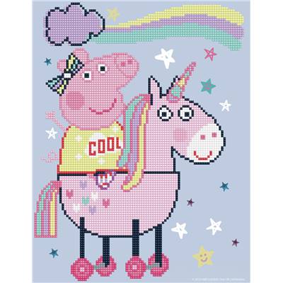 KIT BRODERIE DIAMANT - PEPPA PIG A CHEVAL