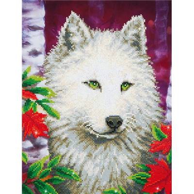 KIT BRODERIE DIAMANT - LE LOUP BLANC