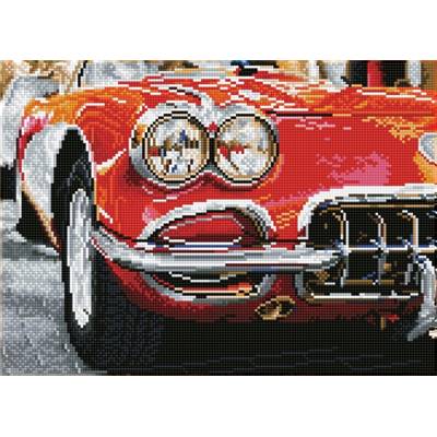 KIT BRODERIE DIAMANT SQUARES - RED SPORTS CAR