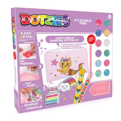 COFFRET ACTIVITE BRODERIE DIAMANT DOTZIES - PETIT CHAT - 6 PROJETS