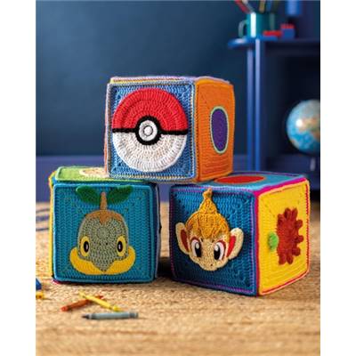 POKEMON CARRES AU CROCHET - 30 GRANNY SQUARES VERSION POKEMON