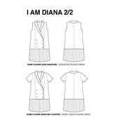 PATRON COUTURE FEMME - I AM DIANA - COMBISHORT ROBE PLISSEE - 36/46