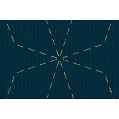 TISSU SASHIKO IMPRIME - 110 CM - COTON - 9 PANNEAUX - COL 19 INDIGO