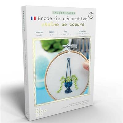 FRENCH'KITS - BRODERIE DÉCORATIVE - CHAÎNE DE COEURS