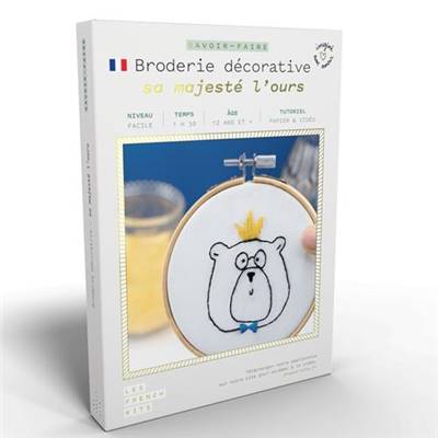 FRENCH'KITS - BRODERIE DÉCORATIVE - SA MAJESTÉ L’OURS