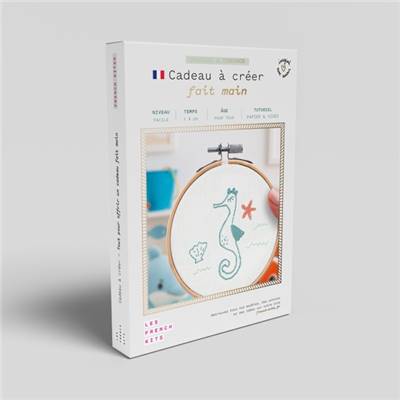 FRENCH'KITS - BRODERIE DÉCORATIVE - HIPPOCAMPE