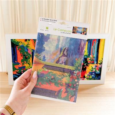 CANEVAS IMPRIME BLANC - DESSIN 40 X 20 CM - LE GARDIEN DE LA BAIE