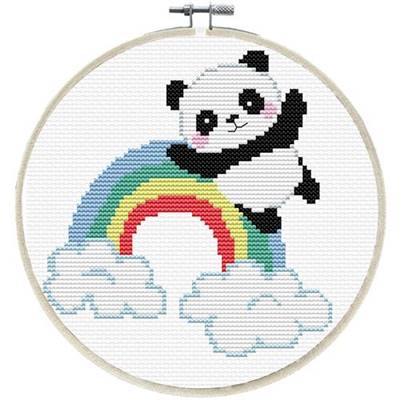 NO COUNT CROSS STITCH - RAINBOW PANDA