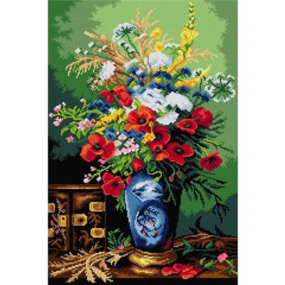 CANEVAS ANTIQUE BLANC - OR3218Q - VASE FLAMBOYANT