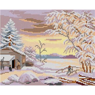 CANEVAS BLANC - LEVER DE SOLEIL EN HIVER D'APRES VON WRIGHT