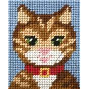 KIT DEMI-POINT ENFANT 17 X 20,5 CM - TTE DE CHAT ROUX