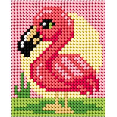 KIT DEMI-POINT ENFANT 17 X 20,5 CM - PETIT FLAMANT ROSE
