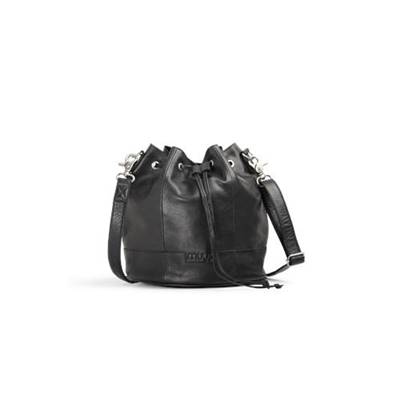 SAC À OUVRAGE AVEC CORDON DE SERRAGE MUUD - DONNA - NOIR