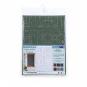 COUPON PANNEAU 61X108 CM TSUMUGI D2004 VERT IMPRIME 