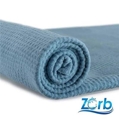 SUPER ABSORBANT ZORB® 3D COTON BIO MD - ANTIMICROBIEN - 150CM - BLEU