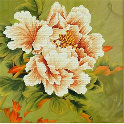 NO COUNT CROSS STITCH - PIVOINE N°1