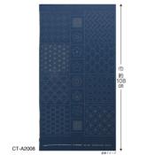 COUPON PANNEAU 61X108 CM TSUMUGI A2008 BLEU IMPRIME 